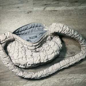 Puffer Crossbody Handbag - Wild Fable™ Taupe: Softside Woven Bag, Single Strap,